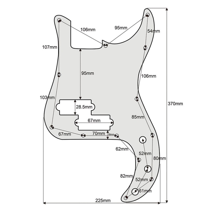 MIJ NEW 4-ply Pickguard for Standard Fender Precision/P Bass® -