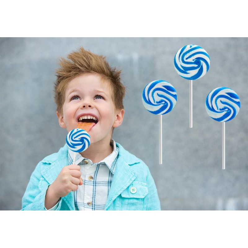 Fruidles Blue-Raspberry Swirl Lollipops 12-Pack Candy Sweets, Party Favors, 1.5"