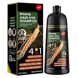 XYZCREATIVE Black Hair Dye Shampoo 3 in 1 for Women & Men 100% Gray Hair Coverage - Herbal Ingredients Natural Plant Hair Color - Hair Dye in Minutes 500ML