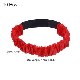 PATIKIL 3 Legged Race Bands, 10 Pack Elastic Tie for Outdoor Birthday Party Field Day Carnival Relay Game, Red