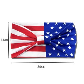 Pejlnd American Flag Bandana - 2Pcs Polyester Hairband, Red White and Blue USA Bandana for 4th of July Accessories, Patriotic Hair Accessories for Men & Women, Labor Day, Patriot Independence Day
