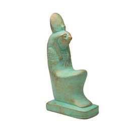 Discoveries Egyptian Imports - Made in Egypt - Ancient God of The Sun Ra Horus - Patina Statue- 5.75"