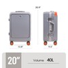 Apelila 20 Inch 40L Carry On Luggage, Hardside Suitcase with
