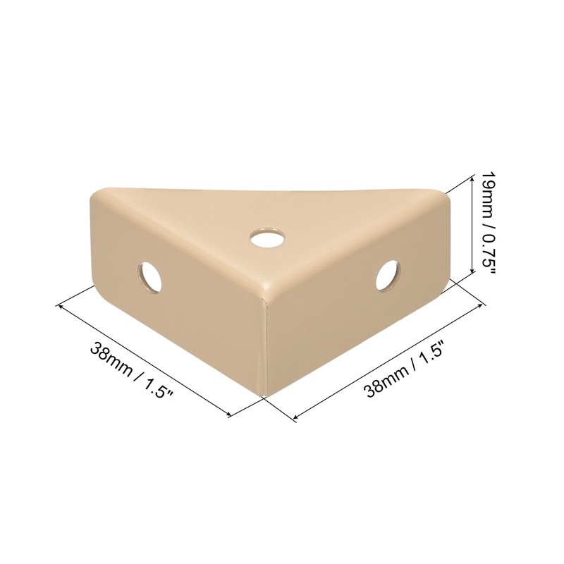 uxcell 4Pcs Angle Corner Brackets 38mm x 38mm, Cold Rolled