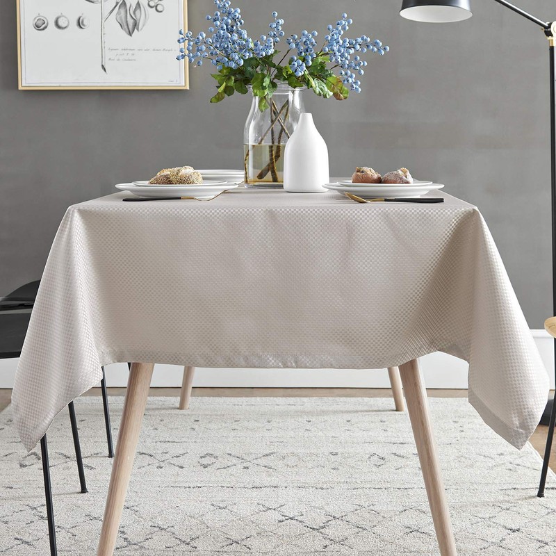 HSYLYM Waterproof Table Cloth Rectangular Polyester Washable,Plain Table Cover Suitable