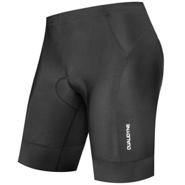 qualidyne Men's Cycling Bike Shorts 3D Padded Bicycle Riding Bike Biking Pants Cycle Shorts Black