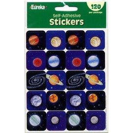 Eureka Planets Stickers, 120-Piece