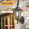 WISBEAM Outdoor Wall Lantern, Black Wall Sconce for House Porch