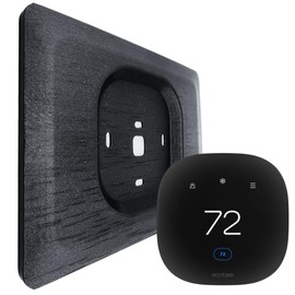 Onyx Black Rectangle Wall Plate for Ecobee Smart Thermostat Enhanced and Premium, Modern Textured Design