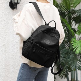 Mochilas para Mujer Mochilas Causales De Moda Multifuncionales 32 * 27 * 13cm Mochilas Mujer Casual Bolso Mochila para Chicas Mochilas de Hombro Ajustable Hombro Gran Capacidad Bolsa de Viaje (Negro)