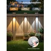 Solar Fence Lights Outdoor, 3000/4500/6000K 3 Mode 16 Pack Fence