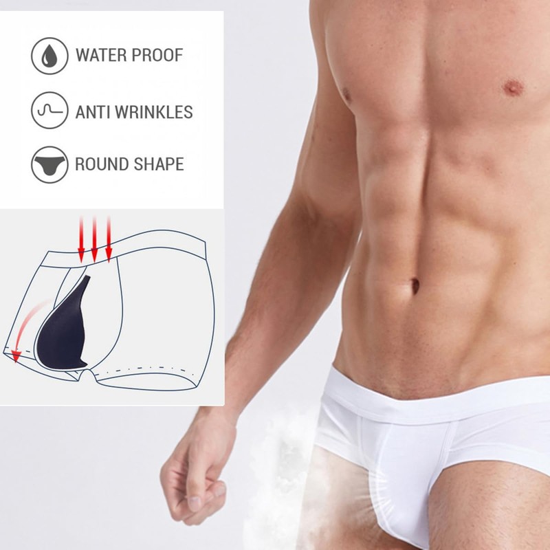 FakeFace Men's Swimwear Inner Crotch Pad Set of 3 Men's,
