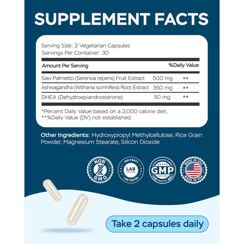 Improved Complex Saw Palmetto for Men & Prostate Health Supplements