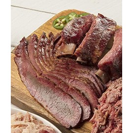 Burgers' Smokehouse Sliced Beef Brisket (Dry Rubbed (Seasoned) 12 oz. Trays, Four Trays)