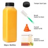 BAKHUK 36pcs 16oz Empty Plastic Juice Bottles with Caps, Reusable