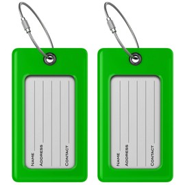 Luggage Tags Business Card Holder by TUFFTAAG - Durable Travel ID Bag Tag, Secure & Flexible, Perfect for Suitcases, Backpacks, and Carry-Ons, Easy Identification