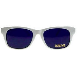 BioWaves Colored Lens Color Therapy Glasses - White Frame Classic Style (Indigo)