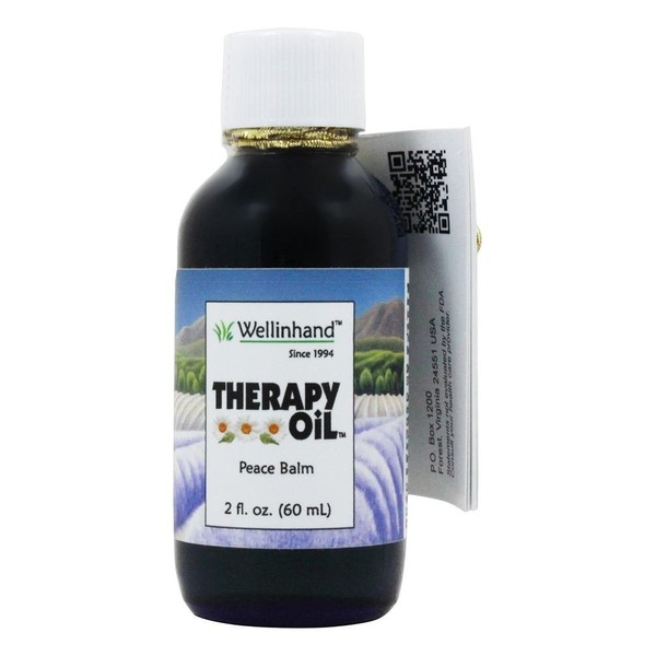 Therapy Oil Cobalt Glass Bottle, 2 oz, Wellinhand Action Remedies