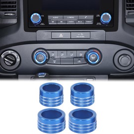 Car Center Console Air Conditioner Volume Knob Button Trim Cover Compatible with Nissan Frontier 2022-2025 Car A/C Switch Button Circle Ring Radio Volume Knob Protection Accessories(Not fit Pro-4x)
