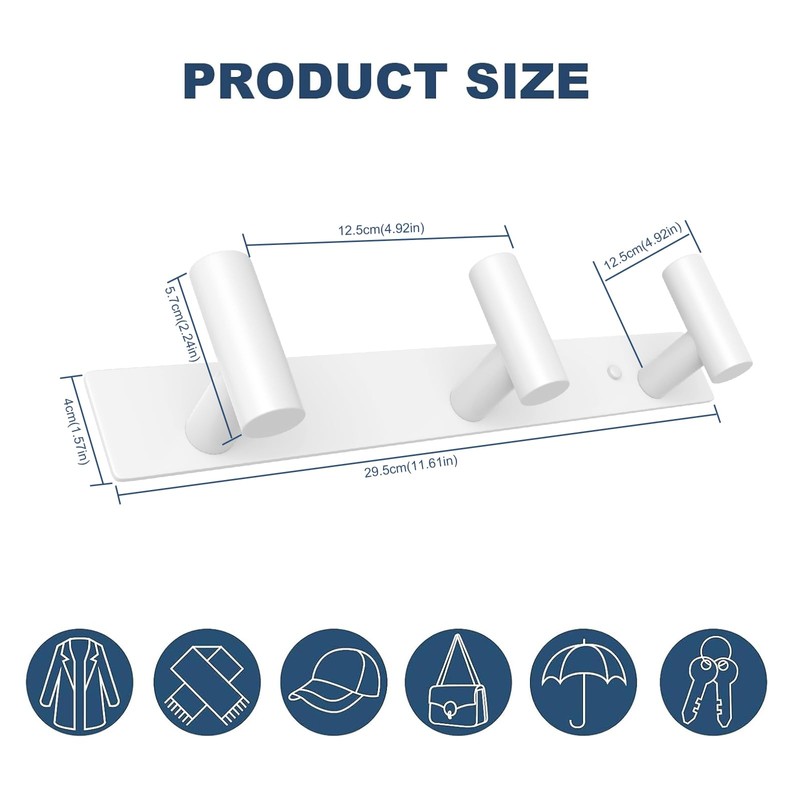 VAEHOLD Hat and Coat Wall Mount Rack - Hooks for