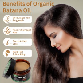 Batana Oil for Hair Growth - 100% Natural Botana Oil from Honduras, Eliminate Hair Split Ends, Restores Damaged Hair and Scalp, Enhances Hair Radiance Nourishment, All Hair Types (1 Pack 1x120 G)