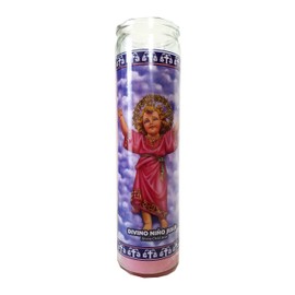 Divine Child Jesus (Divino Nino Jesus) Pink Devotional Candle