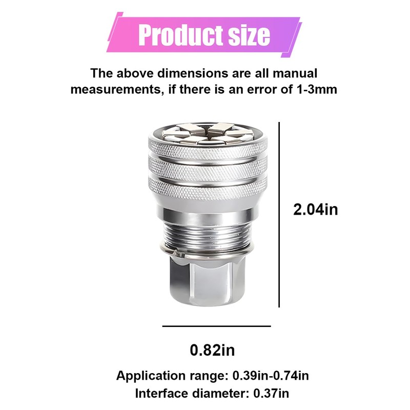 ZIMISI Adjustable Universal Socket Wrench, 10-19mm Magic Sleeve Tool, Manual