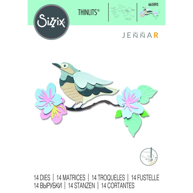 Sizzix Thinlits Die 665093 Spring Bird by Jenna Rushforth, 14