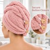 Absorbent Hair Towel Wrap for Wet Hair – Button Closure