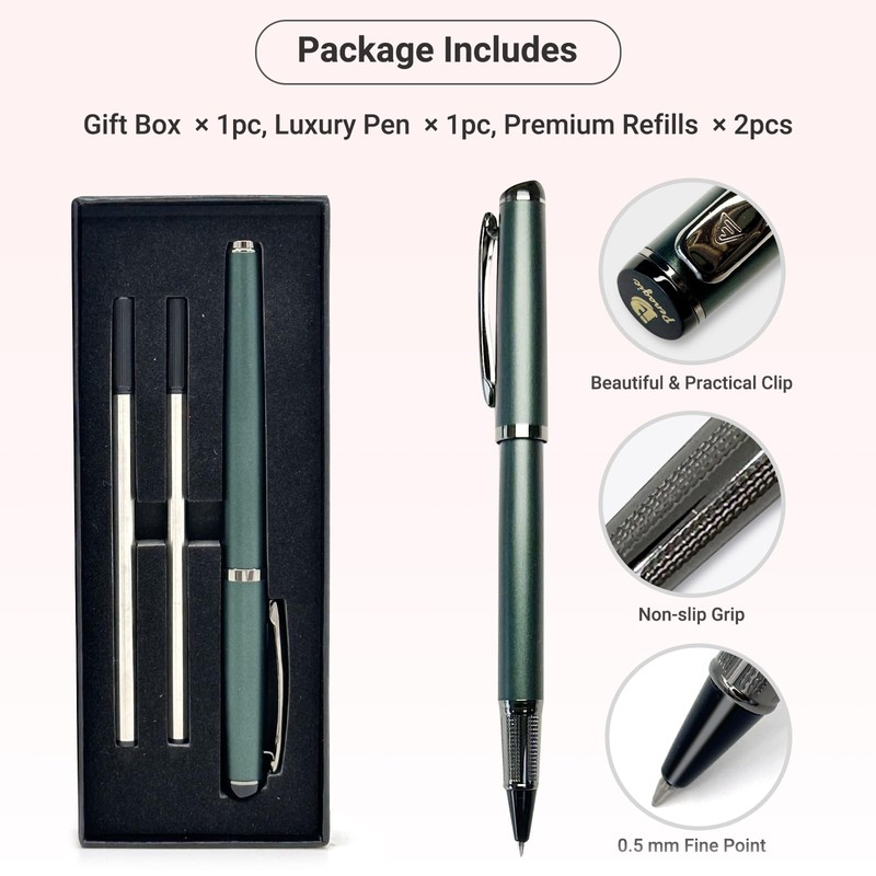 Penagic Luxury Rollerball Pen, Black Ink, Fine Point, Unisex, Professional