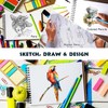 Roseelf 12 Pcs Sketch Pencil Set, Pencil Drawing Supplies Set,
