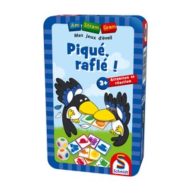 Schmidt Spiele – Piqué, Raflé – Jeu d’Éveil Classique – Défi de Reconnaissance des Couleurs – Jeu de société Stratégie Familial – Format Voyage – 2 à 6 joueurs – Français – 88520