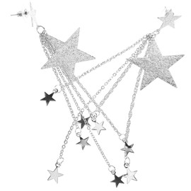 Healvian Star Dangle Earrings for Women Elegant Tassel Design Unique Costume Jewelry for Parties Casual Wear Chic Five Earrings Modern Stylish Statement Accessory