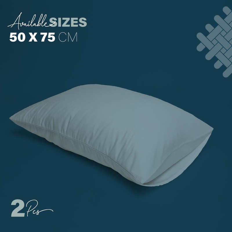Acrali Home Organic Percale Cotton Pillow Cases 2 Pack, 200