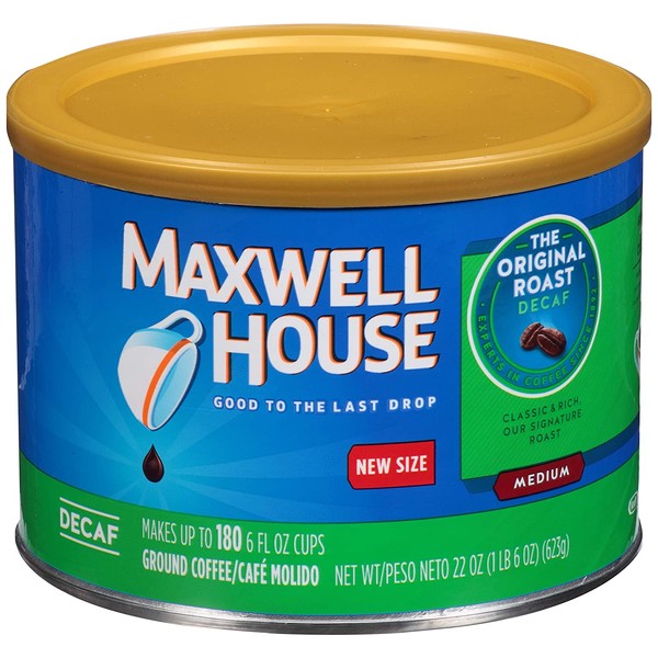 Maxwell House Decaf Original Medium Roast Ground Coffee (22 oz Canister)