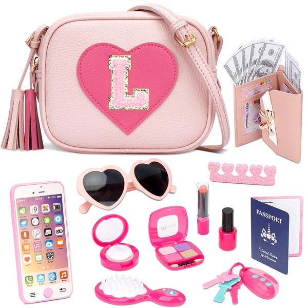 CBEE Little Girls Pretend Play Purse for 3-6 Years Old,