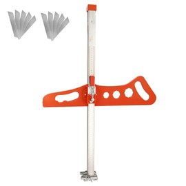 SnapFixMate Durable Stainless Steel Drywall Cutter with Hand Push - Dust-Free, Shock-Resistant Roller for Precise Woodworking & Board Cutting, Aluminum Alloy Construction:_red