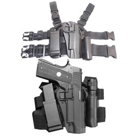 HTUK Airsoft Leg Holster 1911 Tactical Leg Holster Set Drop Leg Platform Set Quick Draw Tactical Holster Set