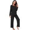 WiWi Pajamas Set for Women Long Sleeve Sleepwear with Pants