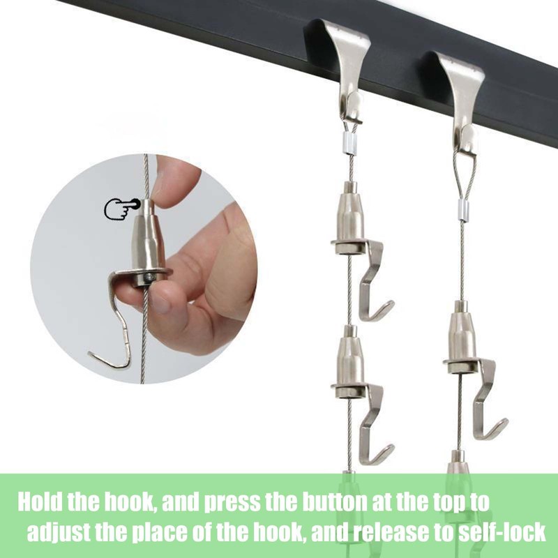 10 Set Adjustable Picture Hanging Wire Kit (6.56FT Wire, S