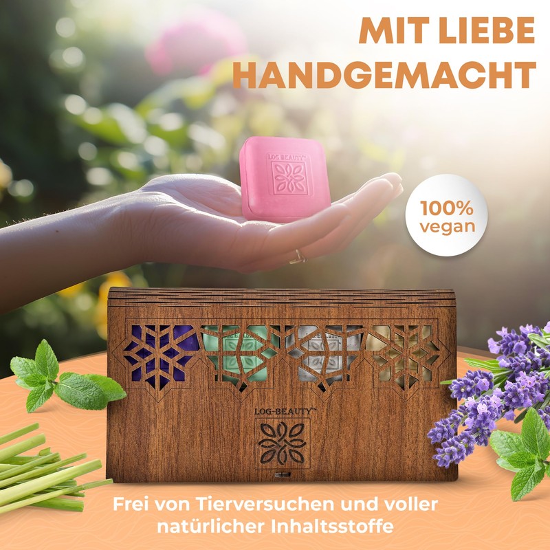 LOG-Beauty Élégance Naturelle Luxury Soap Set - 8 Natural Soaps