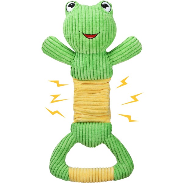 Letsmeet Dog Squeak Toys Durable Plush Dog Toy with Crinkle