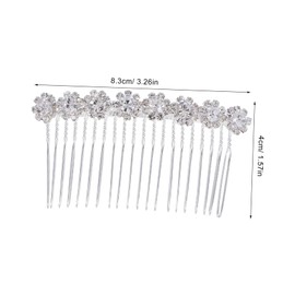 Baluue 2pcs Sunflower Crystal Hair Combs Elegant Bridal Accessories for Weddings Parties Decorative Side Combs for Women Lightweight Design for Effortless Styling and Secure Hold