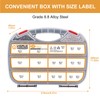 VIGRUE 250pcs Grade 8.8 Metric Bolts and Nuts Assortment Kit,