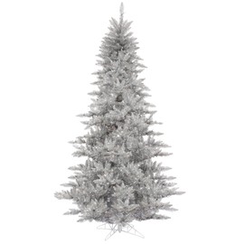Vickerman Silver Tinsel Fir Christmas Tree, K166845