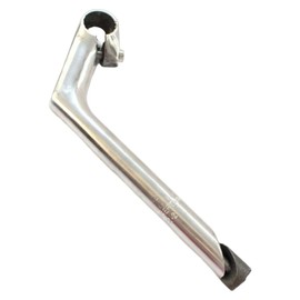 Harilla Handlebar Stem Gooseneck Shape 25.4mm Clamp Handlebar 22 Frame Bicycle Accessories Aluminum Alloy for BMX Bicycles Gas Powered Bicycles Silver