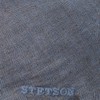 Stetson Herringbone Linen Flat Cap hat (59 cm - Blue)