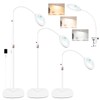 NUEYiO 12X Magnifying Glass with Light and Stand, 3-Color Stepless