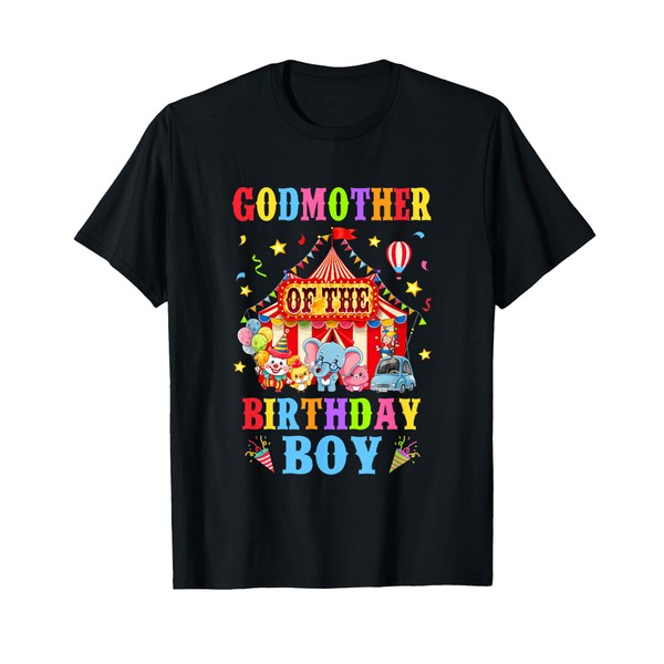 Godmother Of The Birthday For Boy Circus Carnival Theme T-Shirt
