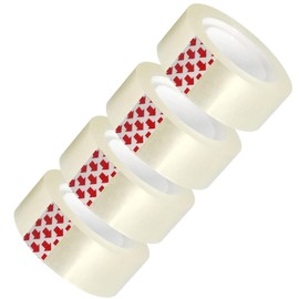 4 Pcs Sellotape Rolls 18mm X 30m Invisible Sticky Gift Parcel Tape Easy Tear Can Use Sellotape Dispenser and Tape Tape Rolls Suitable for Home Office Manual Documents